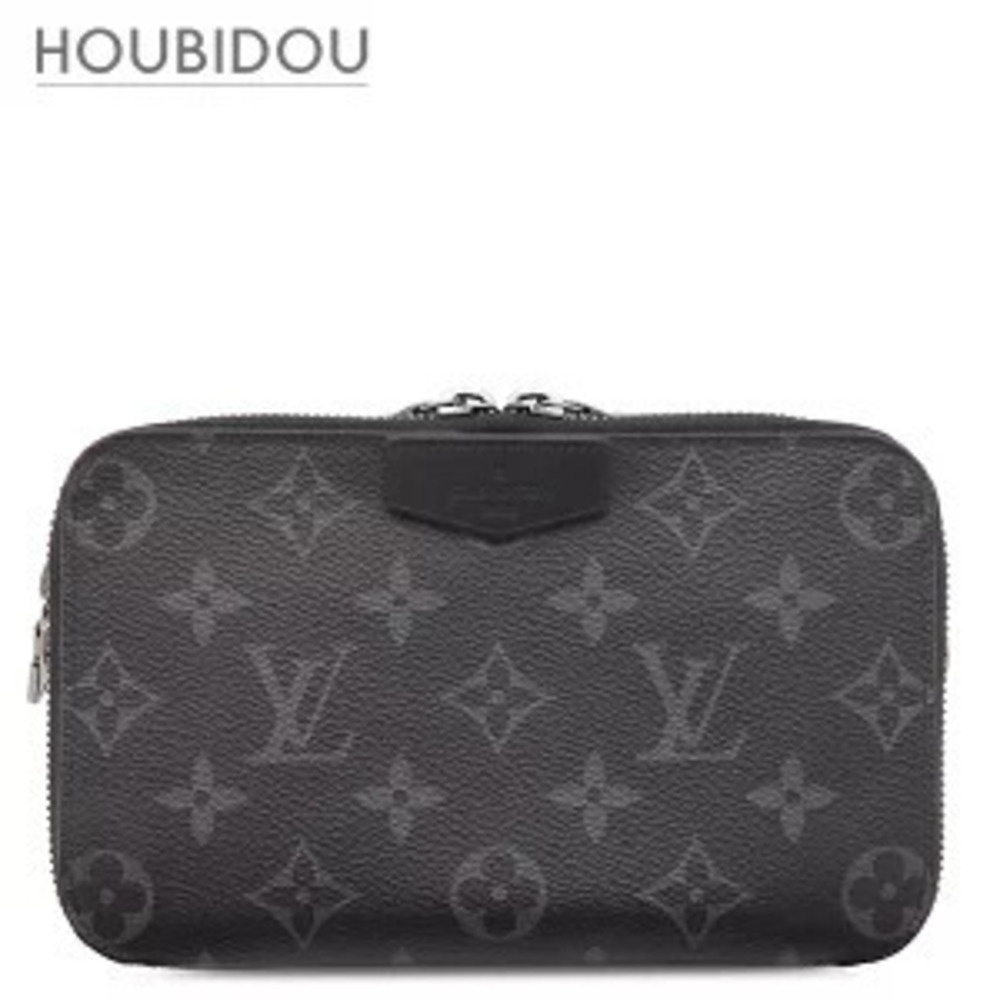 Louis Vuitton Alpha Wearable Wallet Shoulder Bag Leather Eclipse Black